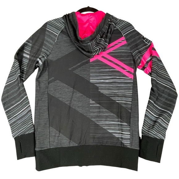 Happy Trails Primal 2017 Neon Pink Geometric Cycling Traceuse Hoodie  NWT  Sz M - Picture 2 of 14